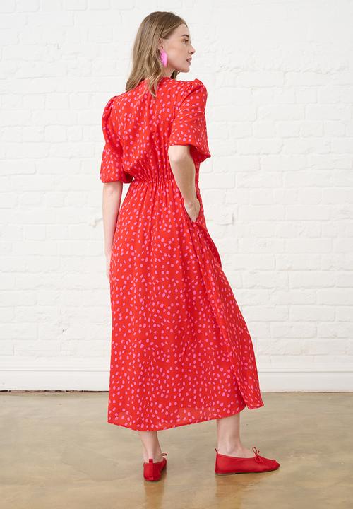 Me&B - Confetti Wrap Dress - Red