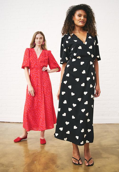 Me&B - Confetti Wrap Dress - Red