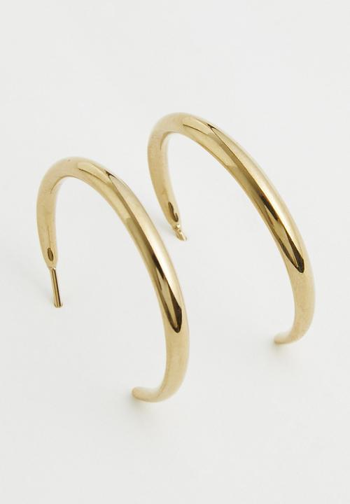Zoe on Trend - Elegant hoop earrings - gold