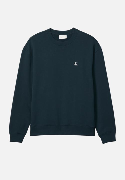 Calvin Klein - Ls 350Terry Eu Monogram Cn Swtshrt - Nurture Navy