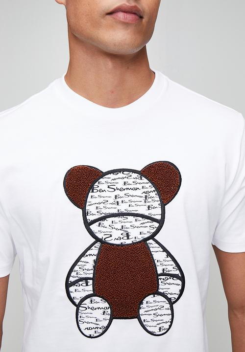 Ben Sherman - Ben Bear Chenille Fur 260g Tee-Shirt - White