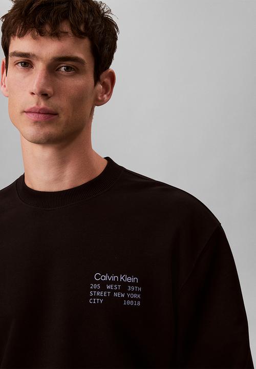 Calvin Klein - Ls Eu 350Terry Graphic Cn Swtshrt - Black
