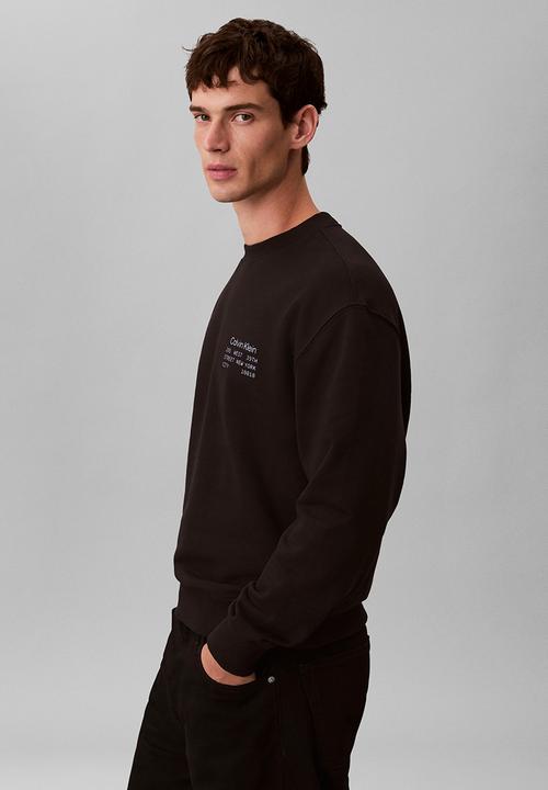 Calvin Klein - Ls Eu 350Terry Graphic Cn Swtshrt - Black