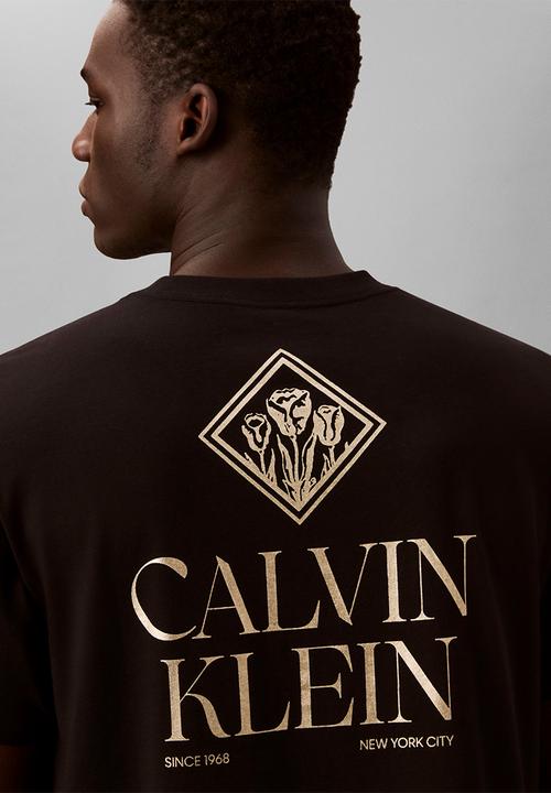 Calvin Klein - Ss 20S Calvin Roses Graphic Tee - Black