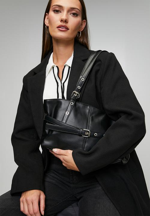Tessa Design - Anais Buckle Shoulder Bag - Black
