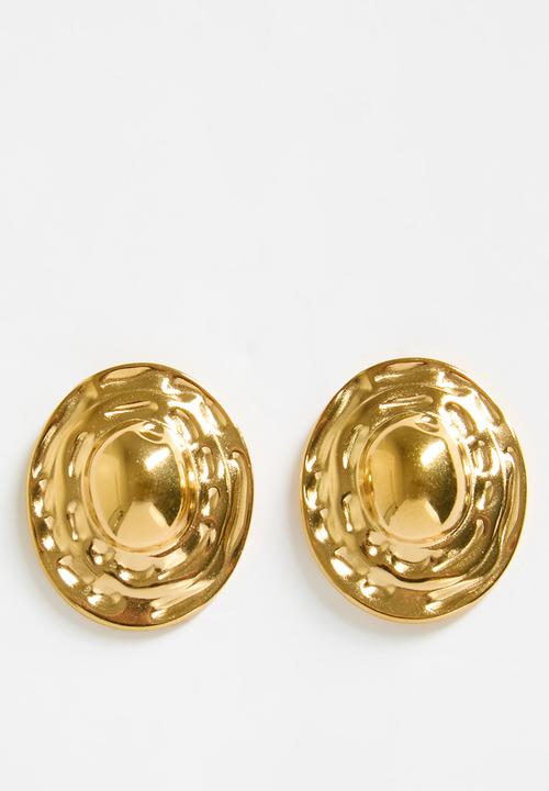 Zoe on Trend - Elegant designer stud earrings - gold