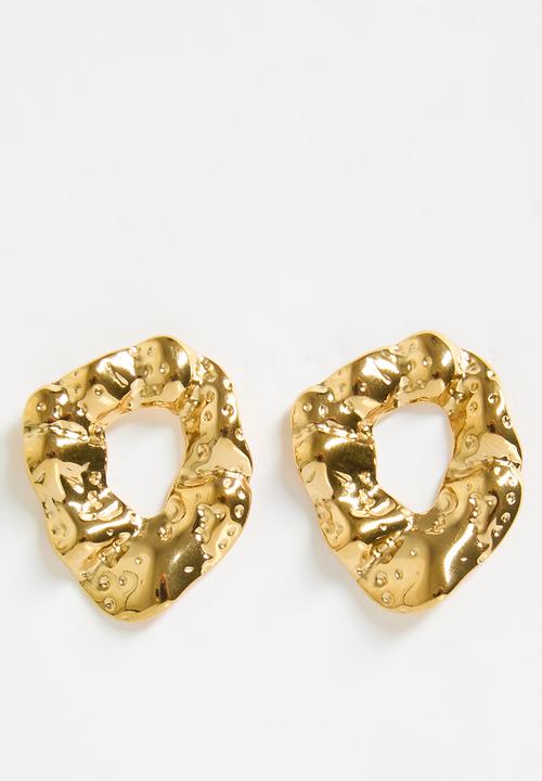 Zoe on Trend - Organic stud earrings - gold