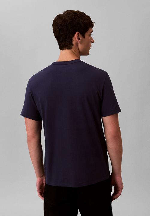 Calvin Klein - Ss Classic Monogram Tee - Maritime Blue