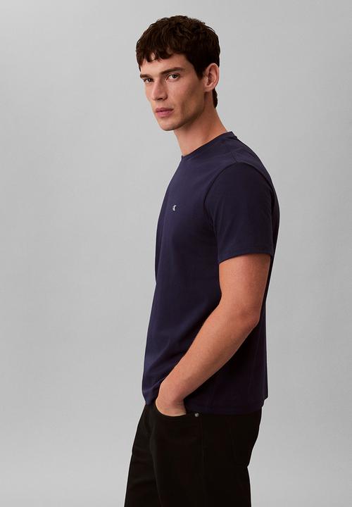 Calvin Klein - Ss Classic Monogram Tee - Maritime Blue