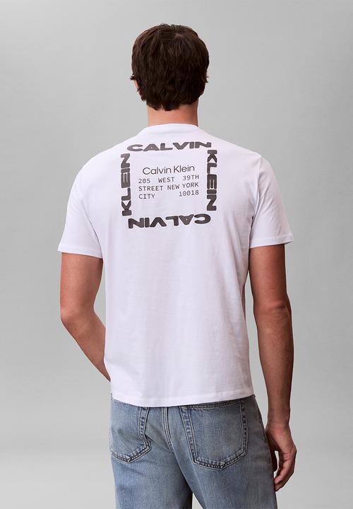 Calvin Klein - Ss 30S Whsl Ckj Ck Box Graphic Tee - Brilliant White
