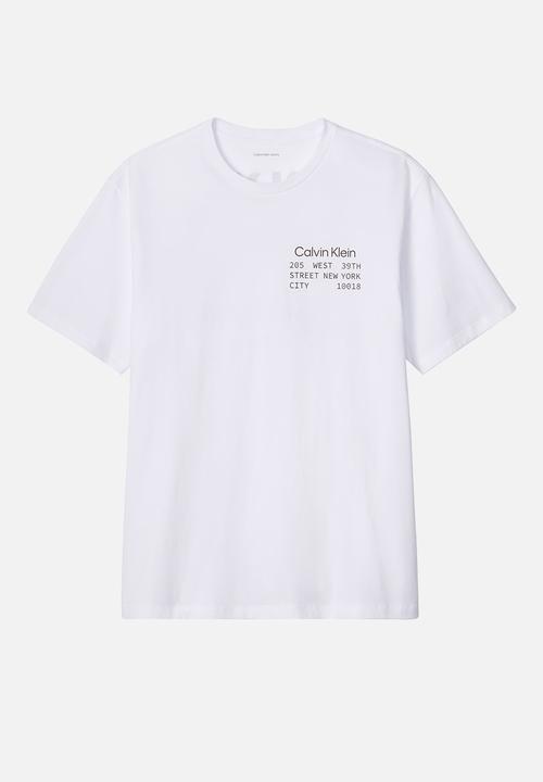 Calvin Klein - Ss 30S Whsl Ckj Ck Box Graphic Tee - Brilliant White