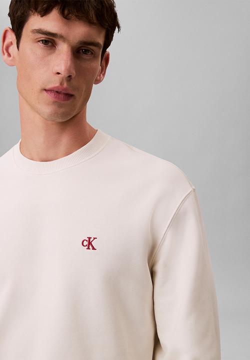Calvin Klein - Ls 350Terry Eu Monogram Cn Swtshrt - Tofu