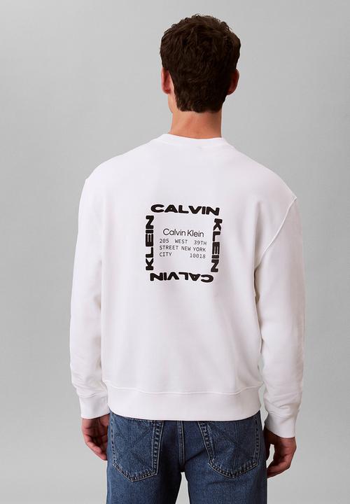 Calvin Klein - Ls Eu 350Terry Graphic Cn Swtshrt - Bright White