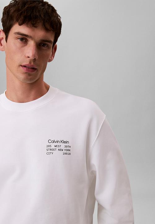 Calvin Klein - Ls Eu 350Terry Graphic Cn Swtshrt - Bright White