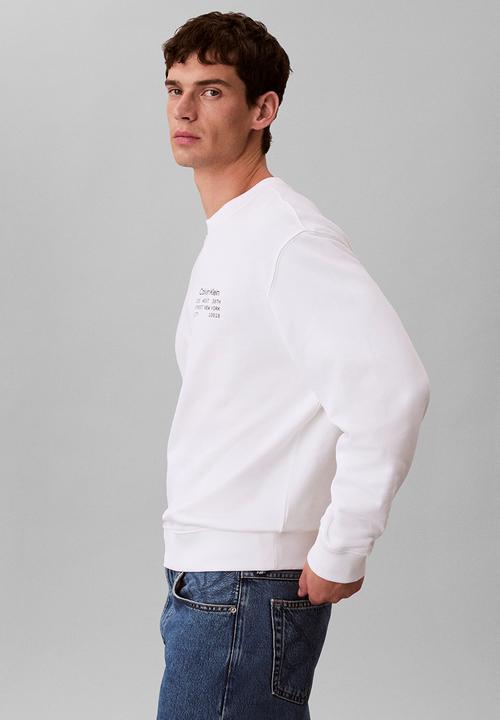 Calvin Klein - Ls Eu 350Terry Graphic Cn Swtshrt - Bright White