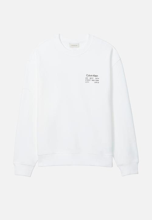 Calvin Klein - Ls Eu 350Terry Graphic Cn Swtshrt - Bright White