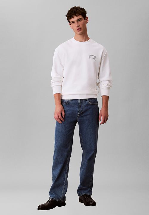 Calvin Klein - Ls Eu 350Terry Graphic Cn Swtshrt - Bright White