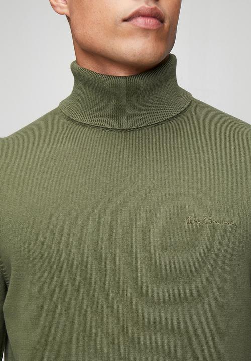 Ben Sherman - Roll neck Knit - Olive Night