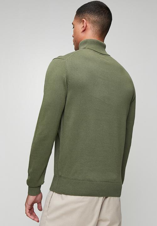 Ben Sherman - Roll neck Knit - Olive Night