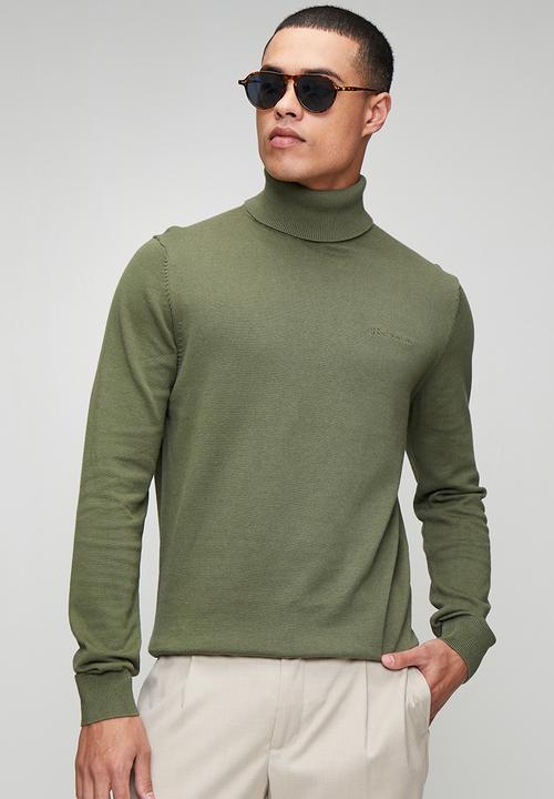 Ben Sherman - Roll neck Knit - Olive Night
