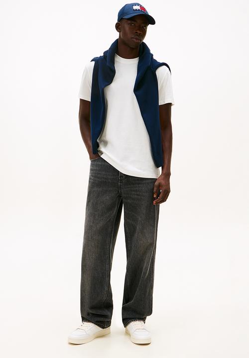 Tommy Hilfiger - Tjm Slim Linear Ss Tee 2Pck Ext - Ecru / Black