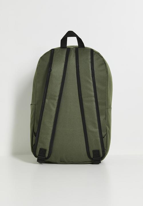 SOVIET - Techno nylon backpack - mono contrast embroidery - olive/black