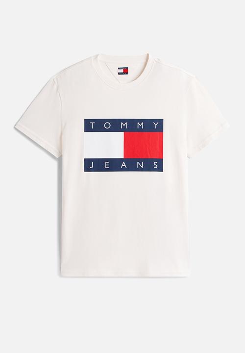 Tommy Hilfiger - Tjm Reg Big Flag Ss Tee Ext - Ancient White
