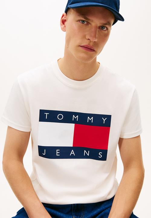 Tommy Hilfiger - Tjm Reg Big Flag Ss Tee Ext - Ancient White