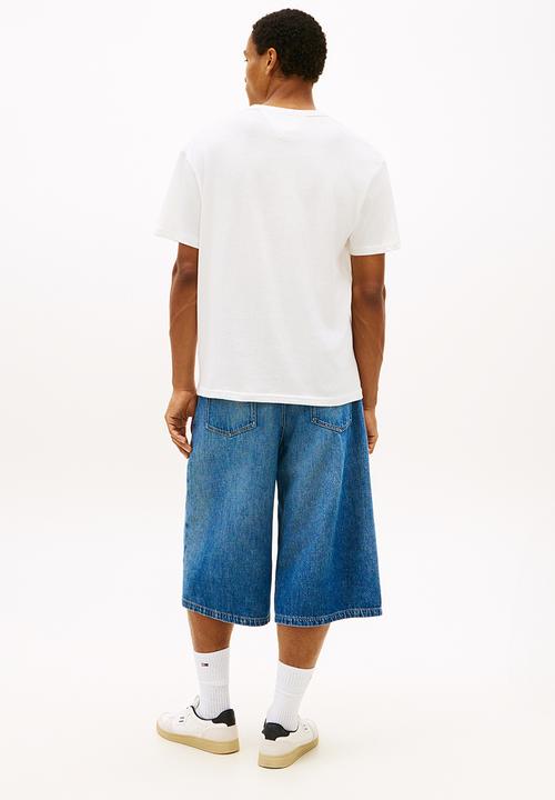 Tommy Hilfiger - Tjm Rlx Linear Logo Tee Ext - Ecru