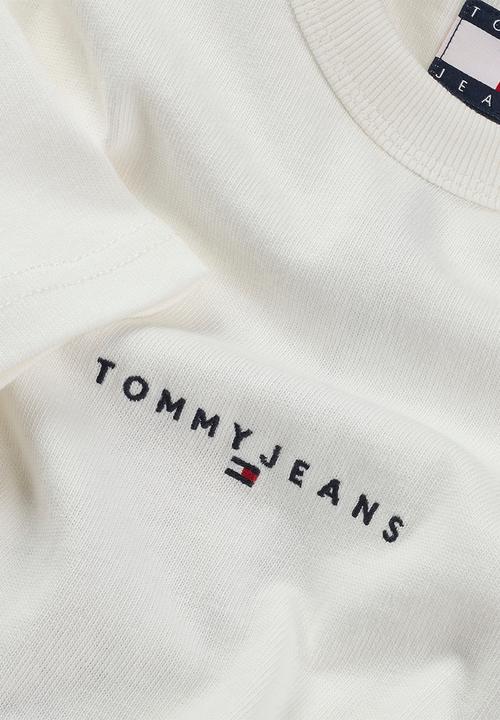 Tommy Hilfiger - Tjm Rlx Linear Logo Tee Ext - Ecru