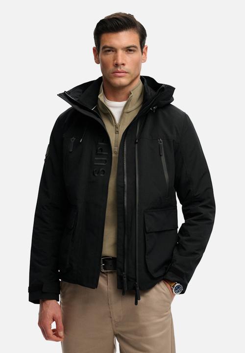 Superdry. - HOOD ULTIMATE EMB WINBREAKER  - Black
