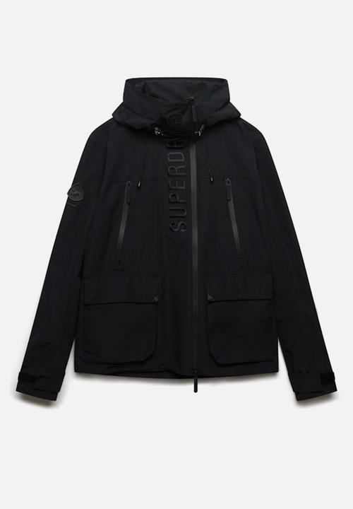 Superdry. - HOOD ULTIMATE EMB WINBREAKER  - Black