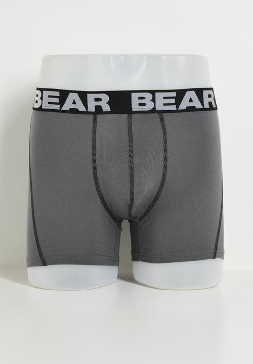 Bear - 3 Pack Bodyshort - Blue/Grey/Black