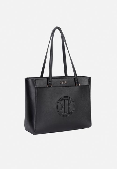 Elle - Embossed Tote - Black
