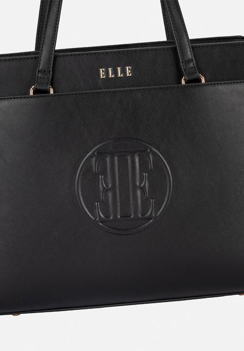 Elle - Embossed Tote - Black
