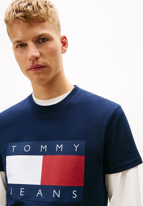 Tommy Hilfiger - Tjm Reg Big Flag Ss Tee Ext - Dark Night Navy