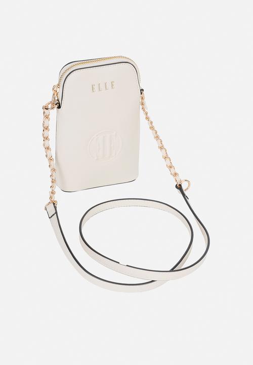 Elle - Embossed Phone Sling - Off White
