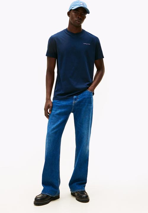 Tommy Hilfiger - Tjm Slim Linear Ss Tee 2Pck Ext - Black / Dark Night Navy