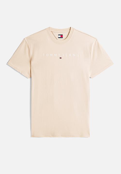 Tommy Hilfiger - Tjm Reg Linear Logo Tee Ext - Gulf Sand