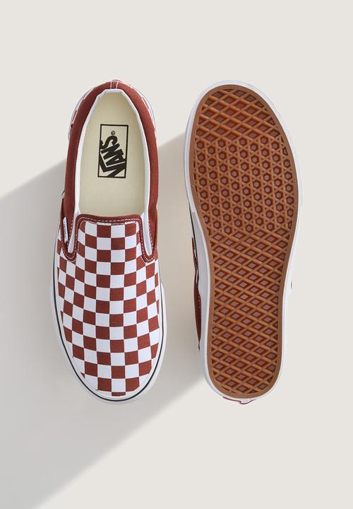 Vans - Classic Slipon - Color Theory Checkerboard Rust Bronze