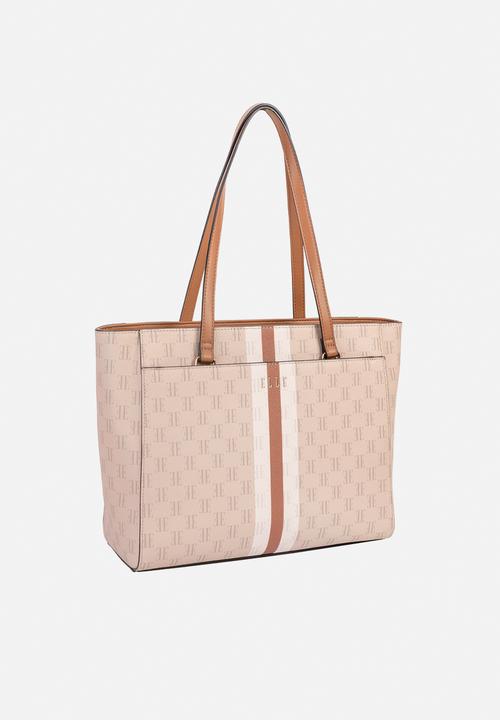 Elle - Monogram Tote - Beige