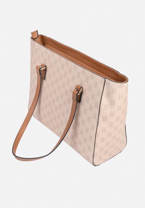 Elle - Monogram Tote - Beige