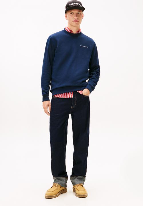 Tommy Hilfiger - Tjm Reg Linear Crew Ext - Dark Night Navy