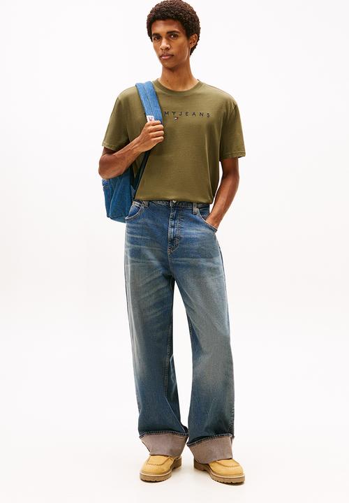 Tommy Hilfiger - Tjm Reg Linear Logo Tee Ext - Dark Greenery