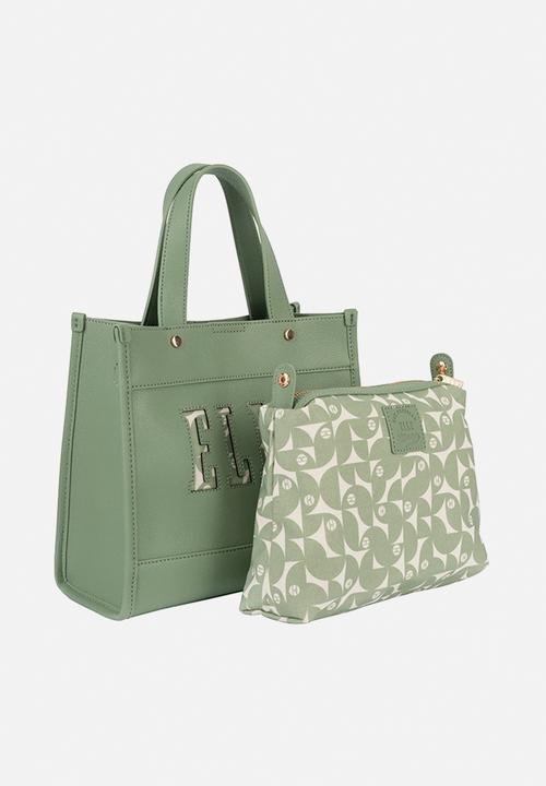Elle - Cut Out Small Shopper - Green