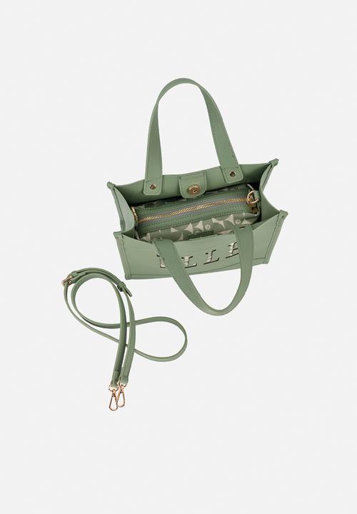 Elle - Cut Out Small Shopper - Green