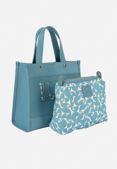 Elle - Cut Out Small Shopper - Blue