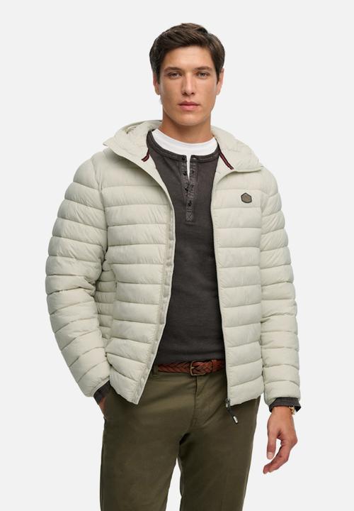 Superdry. - HOODED FUJI LITE JACKET  - Light Stone Beige
