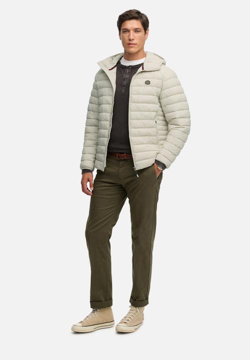 Superdry. - HOODED FUJI LITE JACKET  - Light Stone Beige