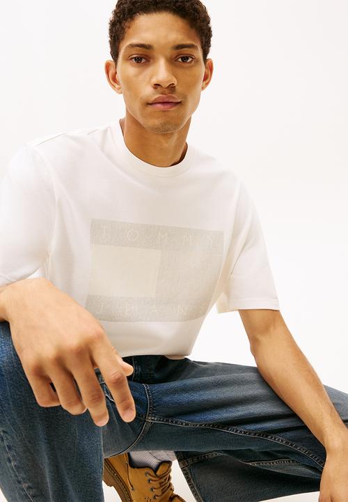 Tommy Hilfiger - Tjm 90S Distressed Flag Tee - Ancient White
